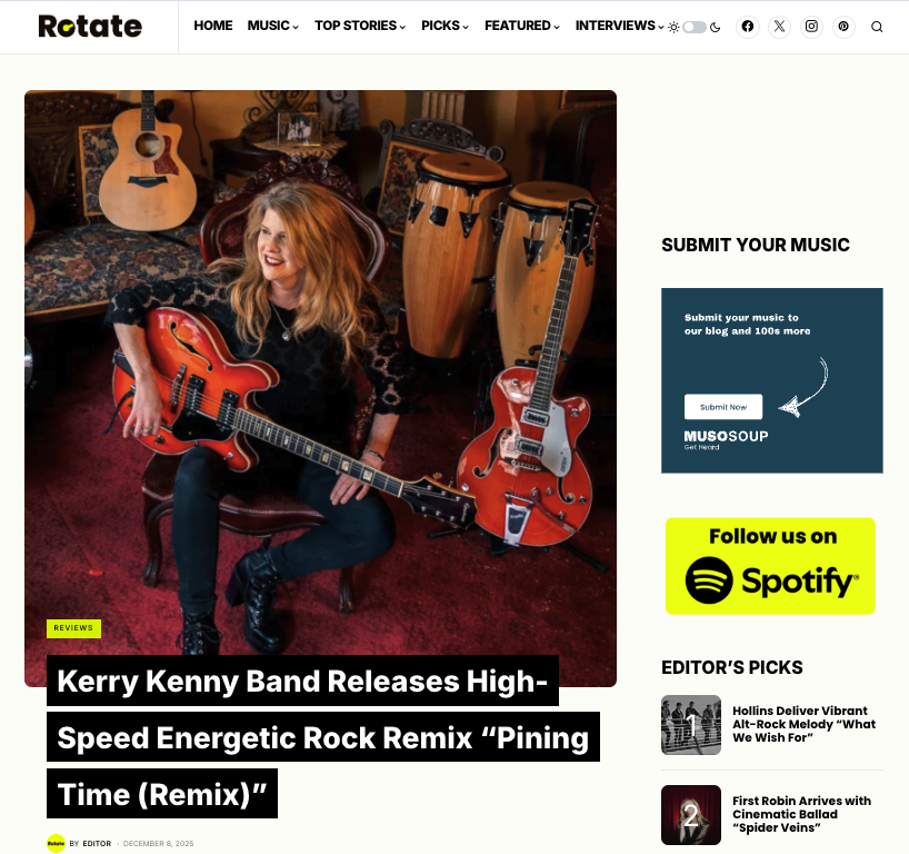 Pining Time (Remix), ROTATE Magazine