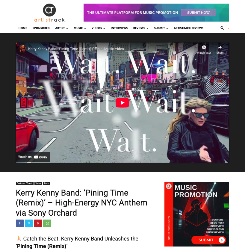 Pining Time (Remix), Artist Rack